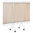 R&B Wire Products Mobile 3-Panel Privacy Screens - Mobile 3 Panel Privacy Screen with 2" Casters, 81"L X 69"H, Beige - PSS3C BEIGE