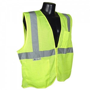 Radians Economy Safety Vests - Class 2 Fire-Retardant Safety Vest with Zipper Closure, Size XL - SV25-2ZGM-XL