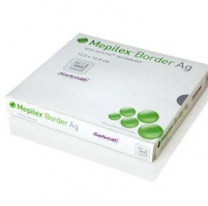 Molnlycke Healthcare Mepilex Border Ag Antimicrobial Dressings - Mepilex Border Ag Antimicrobial Dressings, 4" x 12" - MOL395990