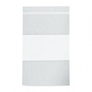 RD Plastics Clear 2 Mil White Block Reclosable Plastic Bags - 2 Mil Reclosable Bag with White Block, Zip Closure, Clear, 4" x 6" - B14