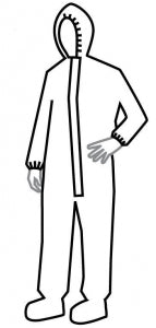 DuPont Tychem CPF 3 Coveralls-Series 122 - Tychem 5000 Hooded Coveralls with Zip Front, Elastic Wrists, Attached Socks and Taped Seams, Tan, Size 2XL - C3122TTN2X000600