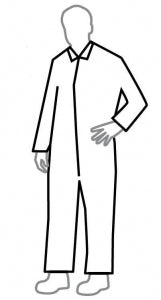 DuPont Tyvek Coveralls - Tyvek Coveralls, Zipper Front, White, Size M - TY120SWHMD002500