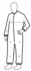 DuPont Tyvek IsoClean Frocks - Tyvek Isoclean A-Line Frock with Zipper, White, Size L - IC264SWHLG00300B