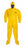 DuPont Tychem CPF 3 Coveralls-Series 122 - Tychem 2000 Hooded Coveralls with Zip Front, Elastic Wrists, Attached Socks and Bound Seams, Yellow, Size XL - QC122BYLXL001200