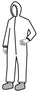 DuPont ProShield NexGen Coveralls- Series 122 - ProShield NexGen Hooded Coveralls with Attached Boots, Elastic Wrists and Ankles and Serged Seams, White, Size M - NG122SWHMD002500