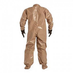 DuPont Tychem 5000 Coveralls with Attached Gloves - Tychem 5000 Coveralls with Attached Gloves, Tan, Size 2XL - C3184TTN2X000600