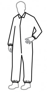 DuPont Tyvek Coveralls-Series 125 - Tyvek Coveralls with Elastic Wrists and Ankles and Serged Seams, White, Size M - TY125SWHMD002500
