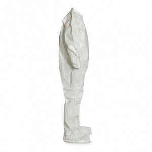 DuPont Tychem 4000 Coveralls with Elastic Cuffs - Tychem 4000 Coveralls with Elastic Cuffs, White, Size L - SL121BWHLG001200