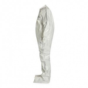 DuPont Tychem 4000 Coveralls with Elastic Cuffs - Tychem 4000 Coveralls with Elastic Cuffs, White, Size L - SL121BWHLG001200