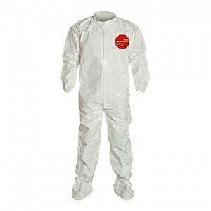 DuPont Tychem 4000 Coveralls with Elastic Cuffs - Tychem 4000 Coveralls with Elastic Cuffs, White, Size L - SL121BWHLG001200