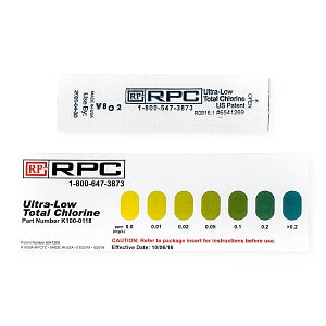 Reprocessing Products Ultra-Low Total Chlorine Test Strips - Ultra-Low Total Chlorine Test Strips, 0-0.2 PPM - K100-0118