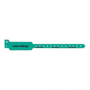 United Ad Label Patient ID Plastic Alert Bands - Patient ID Wristband, Snap, 10" x 1", Green, Custom for Broward - ULWB0108LA-22