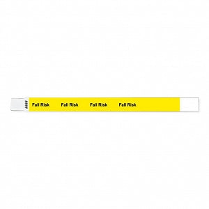 United Ad Label Patient ID Plastic Alert Bands - Patient ID Wristband, Medical Alert, Yellow, Custom for Broward - ULWBT0108F-14