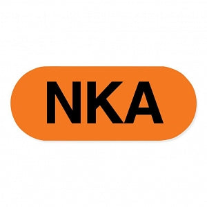 United Ad Label NKA Wristbands - WRISTBAND, ALRT, NKA, 5/8X1/4, OR - ULWLNKA017