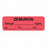 United Ad Label Co. Drug Tape / Labels - Zemuron Label, Strength (mg / mL), Date, Time, Initial, Red, 1-1/2" x 1/2", Permanent, 1000 Labels / Roll - ULAL035-D
