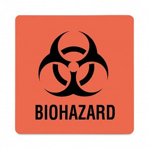 United Ad Label Hazard Warning Labels - LABEL, BIOHAZARD, 6X6, 10/PK, FLRD - ULBH051