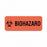 United Ad Label Hazard Warning Labels - LABEL, BIOHAZARD, 1-1/4X5/16, 760/RL, FLRD - ULBH101