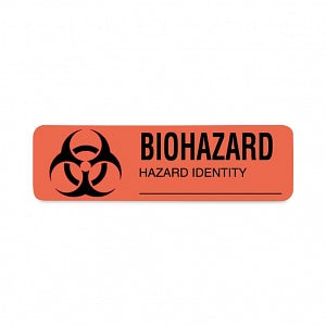 United Ad Label Hazard Warning Labels - LABEL, BIOHAZARD, 3X7/8, 320/RL, FLRD - ULBH204