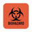 United Ad Label Hazard Warning Labels - LABEL, BIOHAZARDLAM, 1X1, 500/RL, FL. RD - ULBH329