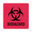 United Ad Label Hazard Warning Labels - LABEL, BIOHAZARD, 3X3, 20/PK, RD - ULBH503
