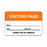 United Ad Label Co Visitor Pass Labels - LABEL, VISITORS, PASS, OR, 2-3/4X1-3/4 - ULBR202