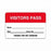 United Ad Label Co Visitor Pass Labels - LABEL, VISITORS, PASS, RD, 2-3/4X1-3/4 - ULBR205