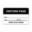 United Ad Label Co Visitor Pass Labels - LABEL, VISITORS, PASS, BK, 2-3/4X1-3/4 - ULBR206