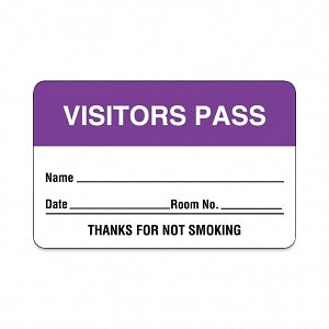 United Ad Label Co Visitor Pass Labels - LABEL, VISITORS, PASS, PU, 2-3/4X1-3/4 - ULBR207