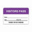 United Ad Label Co Visitor Pass Labels - LABEL, VISITORS, PASS, PU, 2-3/4X1-3/4 - ULBR207