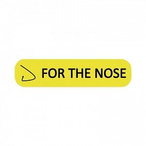 United Ad Label Co. Drug Tape / Labels - For the Nose Medication Label, Yellow, 1-5/8" x 3/8", Permanent, 1000 Labels / Roll - ULRXA1206
