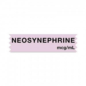 United Ad Label Co. Drug Tape / Labels - Neosynephrine Label Tape, Strength (mcg / mL), Violet, 1" x 1/2", Removable, 500"/Roll - ULTA086
