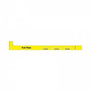 Fall Risk Riskband United Ad Label Fall Alert Wristbands - WRISTBAND, FALL RISK, YL, 10X1 ...