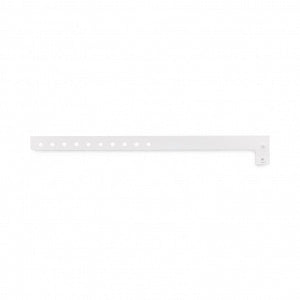 United Ad Label Blank Wristbands - Blank Wristband, Plastic, 10" x 5/8", White, Custom for Broward - ULWB0110R-11