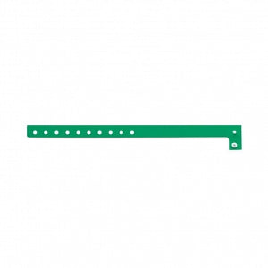 United Ad Label Blank Wristbands - Blank Wristband, Plastic, 10" x 5/8", Green, Custom for Broward - ULWB0110R-22