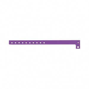 United Ad Label Blank Wristbands - Blank Wristband, Plastic, 10" x 5/8", Purple, Custom for Broward - ULWB0110R-33