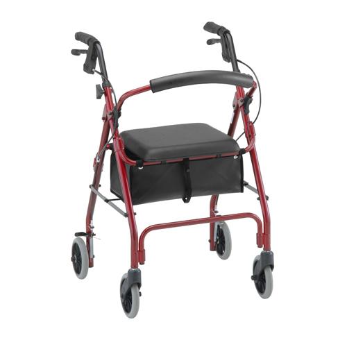 Classic Rolling Walker Red