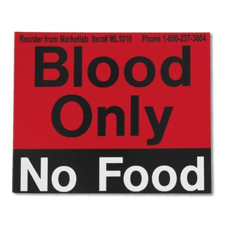 Refrigerator Content Alert Magnets Blood Only No Food" Magnet