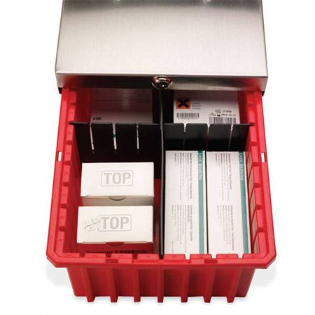 Lock Box OD: 11"W x 17.25"D x 9.25"H - ID: 9.2"W x 14.8"D x 7.9"H