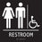 Restroom Sign with Braille 9" x 6