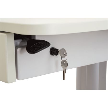Roam Height Adjustable Work Surface Cart Roam Height Adjustable Work Surface Cart with Locking Drawer - 24"W x 20"D x 30.5"-47.5"H