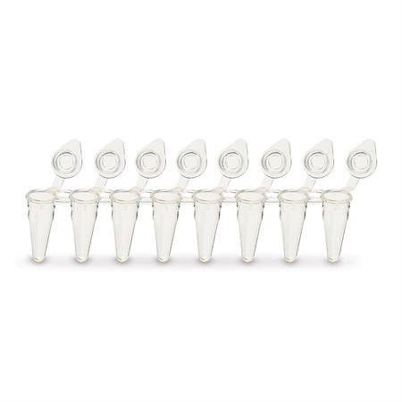 8-Strip Robust PCR Tubes Flat Cap - Clear