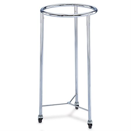Round Chrome Hamper Round Chrome Hamper (no lid) - 18.625"W x 35"H