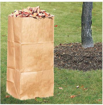 Uline Lawn-Leaf Bags - Paper Lawn and Leaf Bag, No Print, 16 x 12 x —  Grayline Medical
