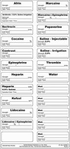 Ansell Sandel Medical Correct Medication Labeling Systems - LABELING SYSTEM O. R, CORRECT MEDICATION - 3303-P