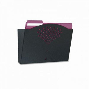 Safco Black Letter-Sized Steel Wall Pocket - Steel Wall Pocket, Black, Letter, 12" x 3" x 9" - 3170BL
