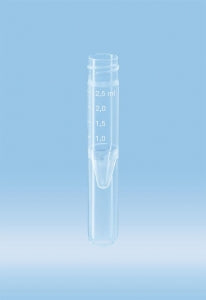 Sarstedt Rounded False Bottom Tubes - False Bottom Round Polypropylene Tube, 2.5 mL, 13 mm x 75 mm, no Cap, Graduated, 1, 000 Piece Bulk Pack - 60.614.010