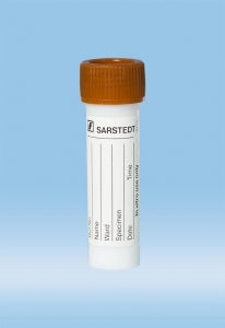 Sarstedt Faeces Container With Screw Cap - TUBE, FAECES, 76X20MM, SC, SPN, WHITE, LBL, ST - 80.734.401