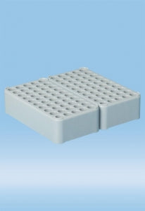 Sarstedt Polypropylene S-Monovette D13 Rack - RACK, S-MON, 13MM, DBL BLOCK, LONGIT SD, GRAY - 93.853.200