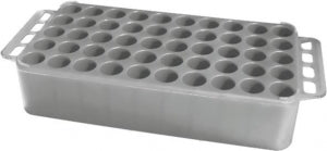 Sarstedt Rack D13 with Handles - RACK, 13MM S-MONOVETTE, W/HANDLES, GRAY - 93.855
