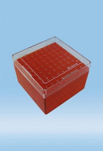 Sarstedt Cryo Storage Box - CRYO BOX, TALL, 81 TUBES, RED - 93.875.281